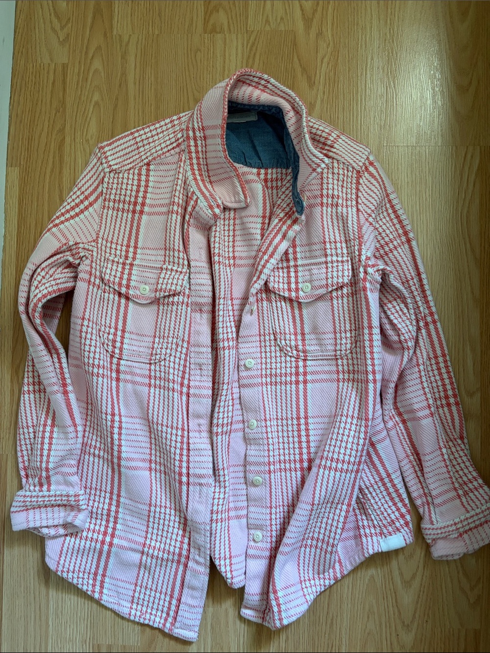 Outerknown Blanket Shirt Pink Plaid